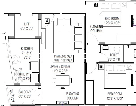 2 BHK Flat in Geeyam Nandini in Mylapore, Chennai - Image 911482