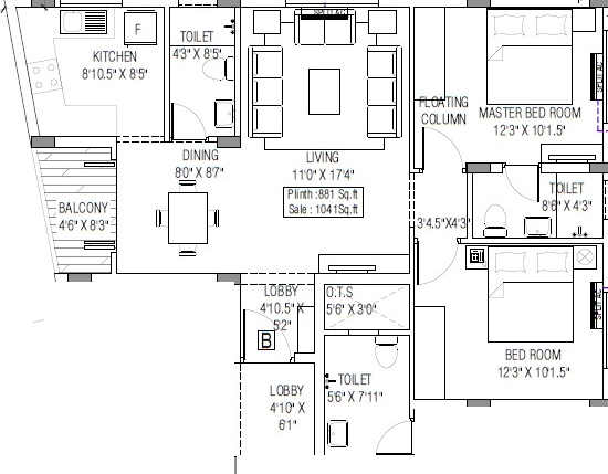 2 BHK Flat in Geeyam Nandini in Mylapore, Chennai - Image 911483