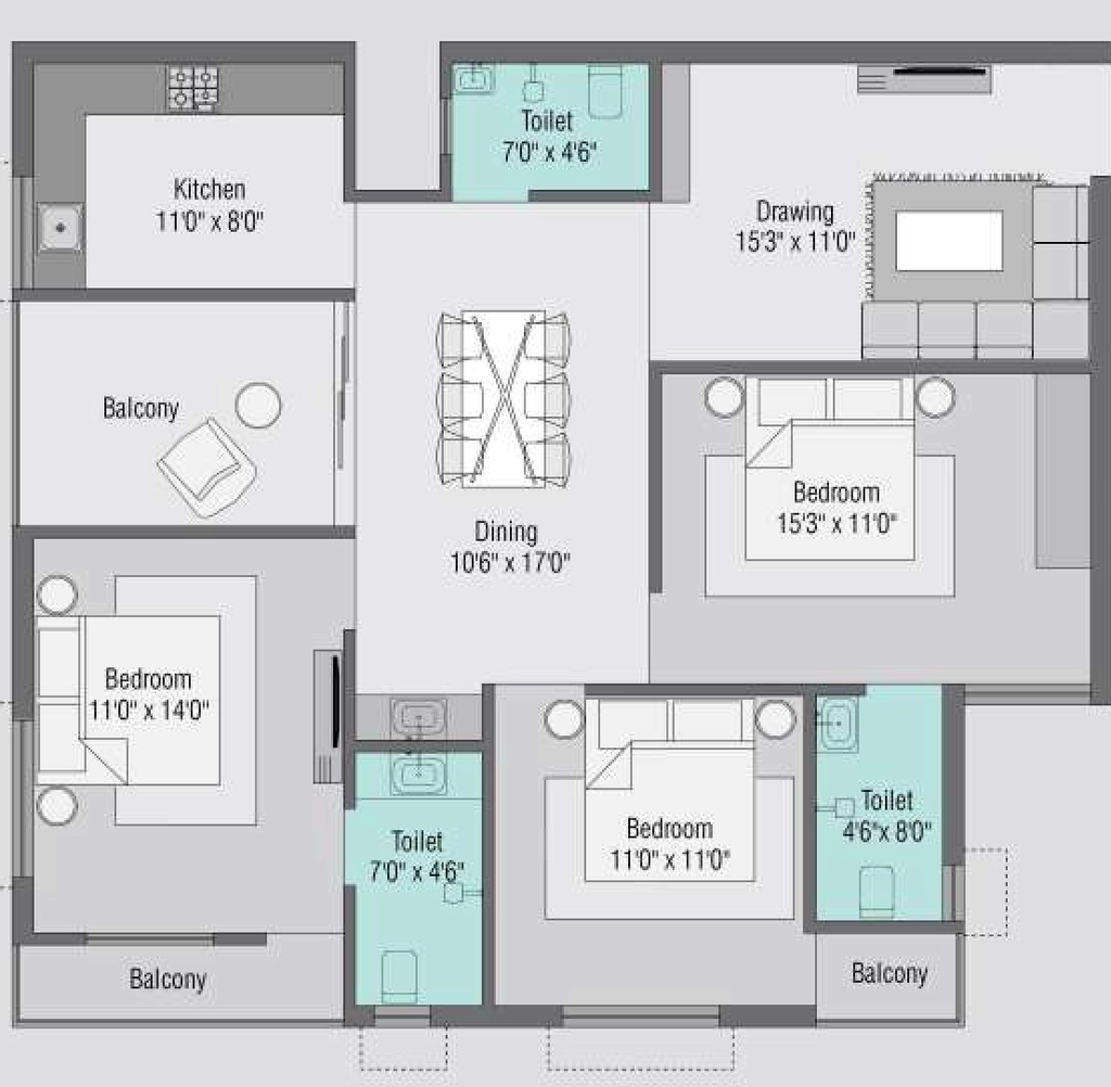 3 BHK Flat in Jagannath Sai Prateek in Ghatikia, Bhubaneswar - Image 911633