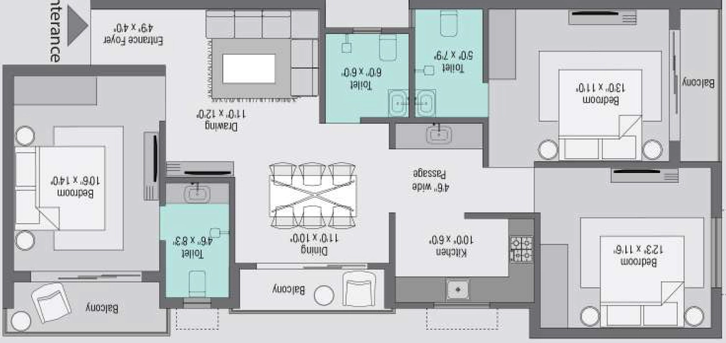 3 BHK Flat in Jagannath Sai Prateek in Ghatikia, Bhubaneswar - Image 911632