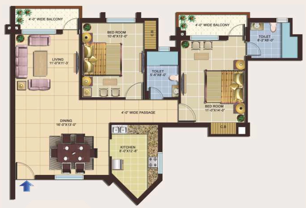2 BHK Flat in Omaxe Greens in Dera Bassi, Chandigarh - Image 911487