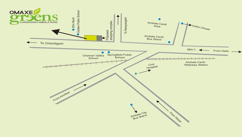 Location of Omaxe Greens - Image 387980