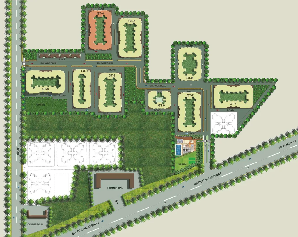 Master Plan of Omaxe Greens in Dera Bassi, Chandigarh - Image 387981