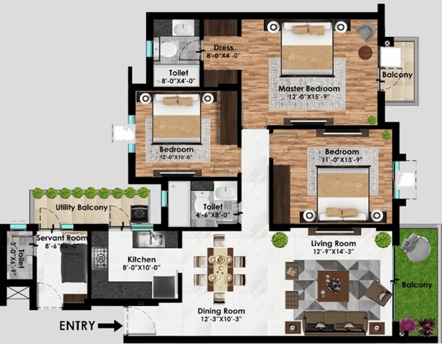 3 BHK Flat in One Rise in Mohali, Chandigarh - Image 911498