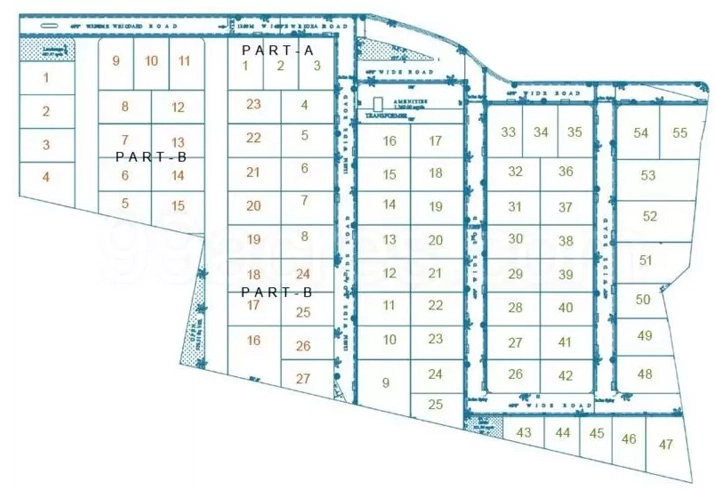 Master Plan of Radha Dews Ville in Manchirevula, Hyderabad - Image 388423