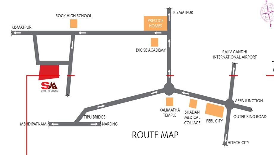 Location of SM Enclave in Kismatpur, Hyderabad - Image 388436