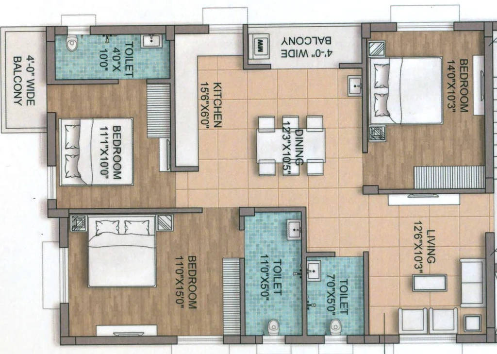 3 BHK Flat in Aasha Residency in Khandagiri, Bhubaneswar - Image 911798
