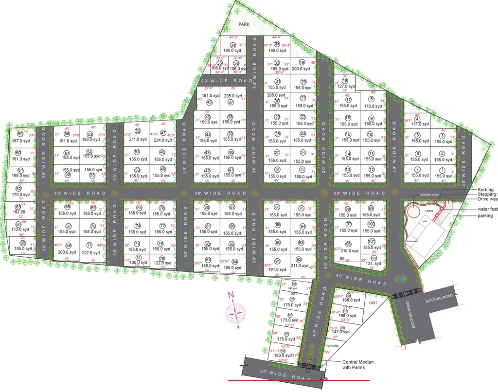 Master Plan of Land SM Enclave 2 in Kismatpur, Hyderabad - Image 388428