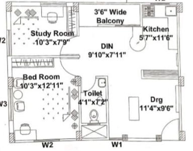 1.5 BHK Flat in Samasti 1001 Greens in Ghatikia, Bhubaneswar - Image 911918