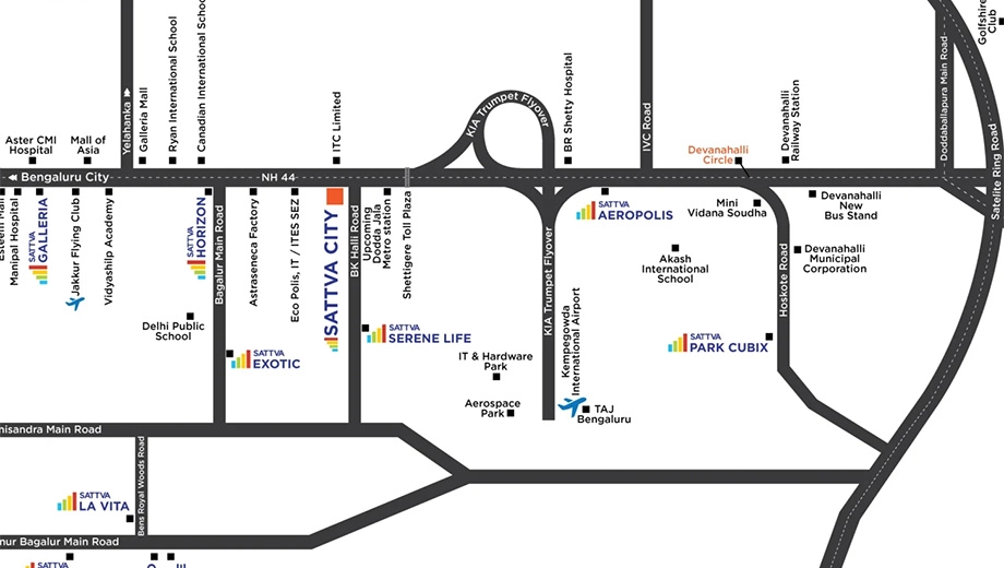 Location of Sattva City - Image 388095