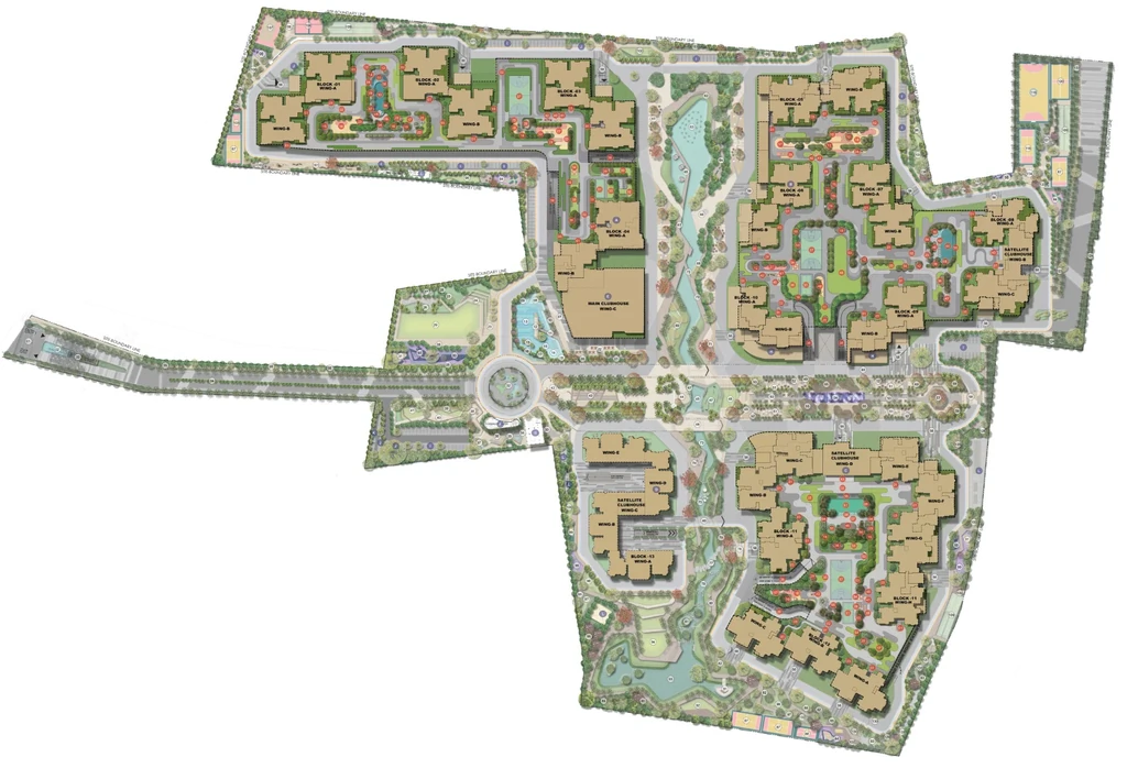 Master Plan of Sattva City in Airport Road, Bangalore - Image 388096