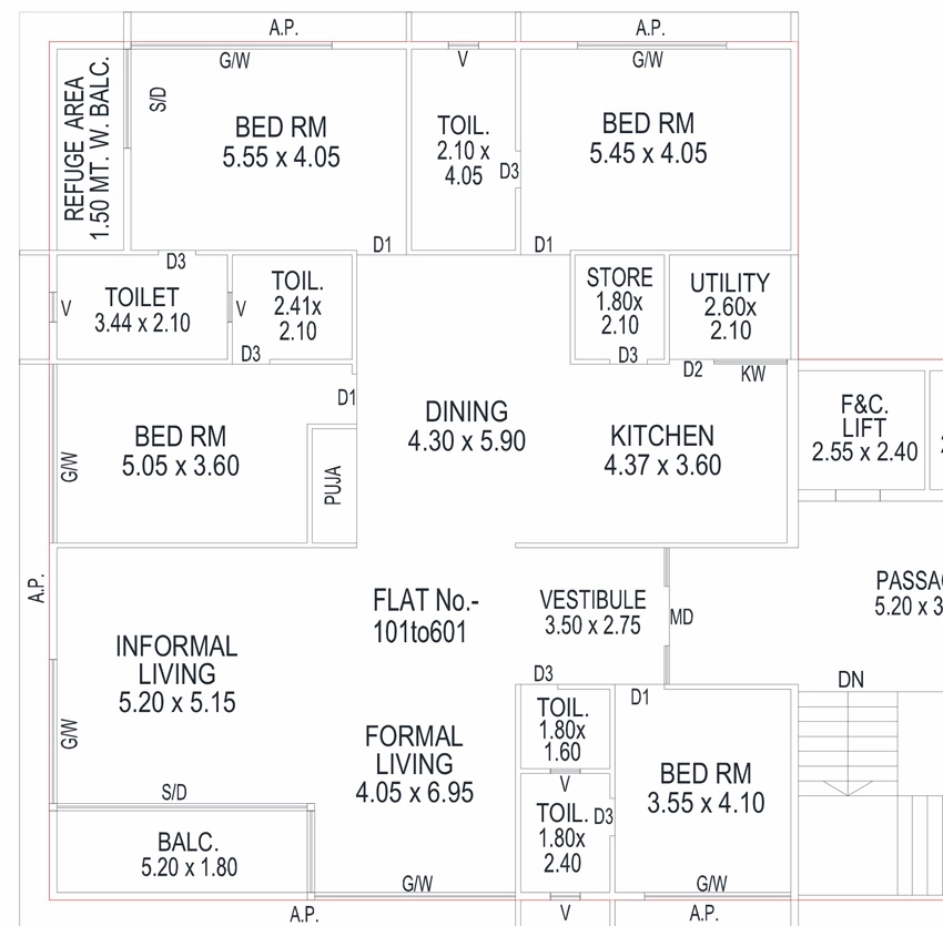 4 BHK Flat in Karma Horizon in New Alkapuri, Vadodara - Image 911655
