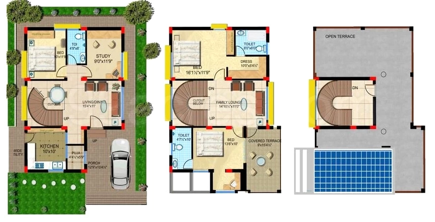 3 BHK House/Villa in Satya Sri Vanam Green Homes in Gagillapur, Hyderabad - Image 911707