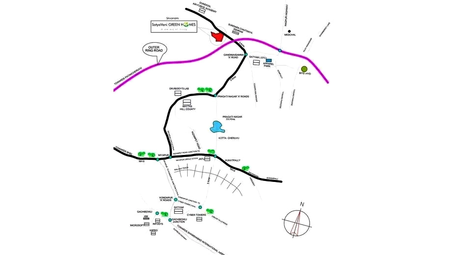 Location of Satya Sri Vanam Green Homes - Image 388464