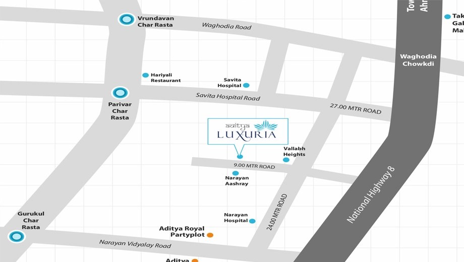 Location of Pancham Aditya Luxuria - Image 388347