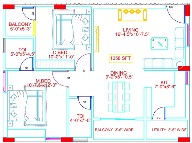 2 BHK Flat in Akkhila Maheshwara Residency in Kandi, Hyderabad - Image 911708