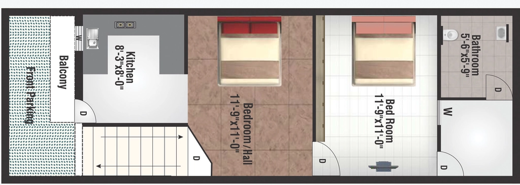 1 BHK Flat in RK Aksh Homes in Dera Bassi, Chandigarh - Image 911560