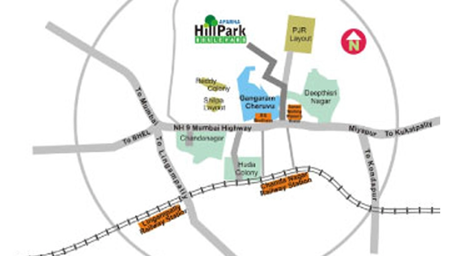 Location of Aparna Hill Park Boulevard - Image 388478