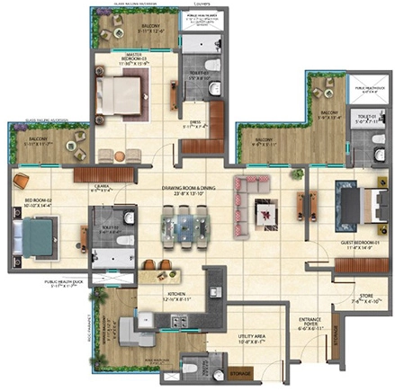 3 BHK Flat in SRG Marbella Grand in Mohali, Chandigarh - Image 911592