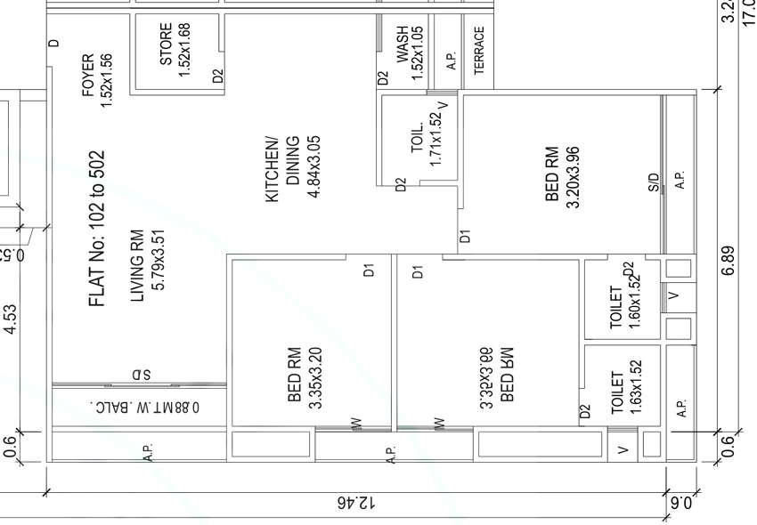 3 BHK Flat in Shakti Saideep Residency in Manjalpur, Vadodara - Image 911661