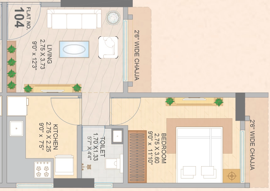 1 BHK Flat in Atharva Maitri Enclave in Santacruz East, Mumbai - Image 911623