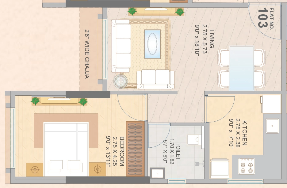 1 BHK Flat in Atharva Maitri Enclave in Santacruz East, Mumbai - Image 911624