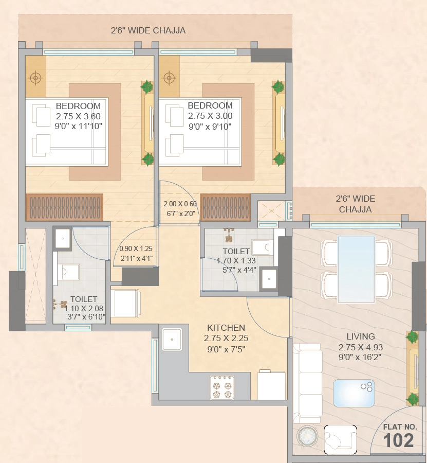 2 BHK Flat in Atharva Maitri Enclave in Santacruz East, Mumbai - Image 911625