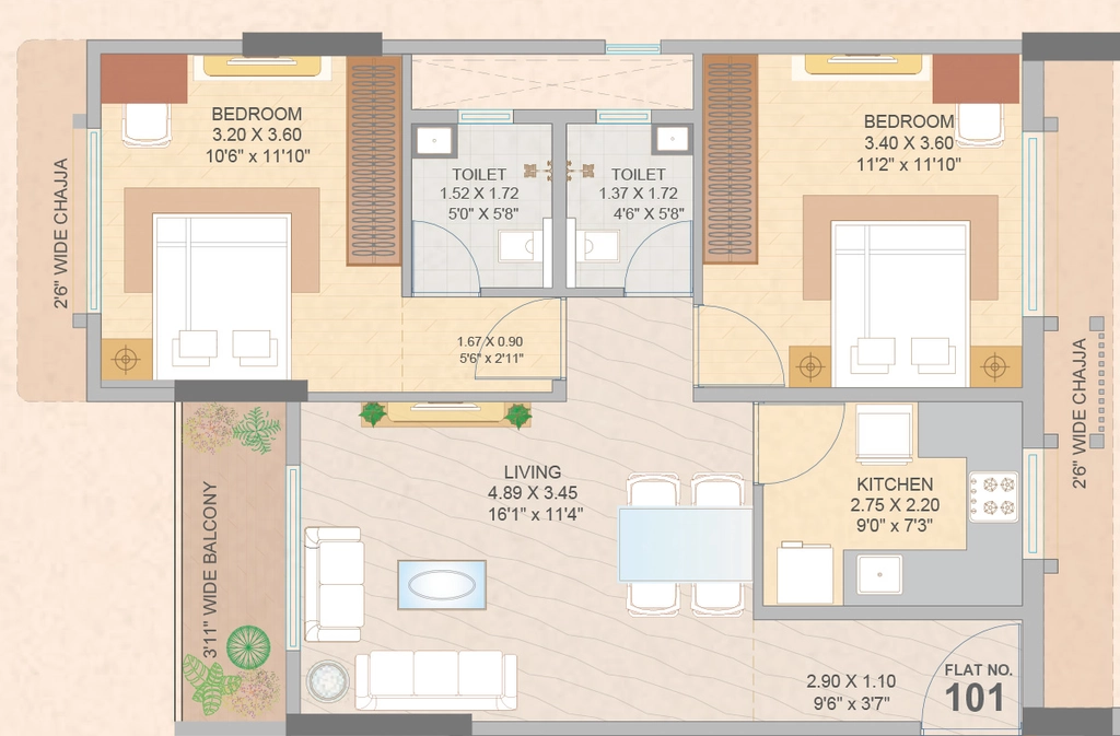 2 BHK Flat in Atharva Maitri Enclave in Santacruz East, Mumbai - Image 911629