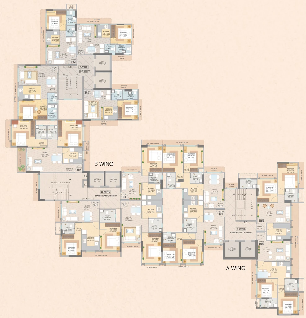 Floor Plan of Atharva Maitri Enclave in Santacruz East, Mumbai - Image 388271