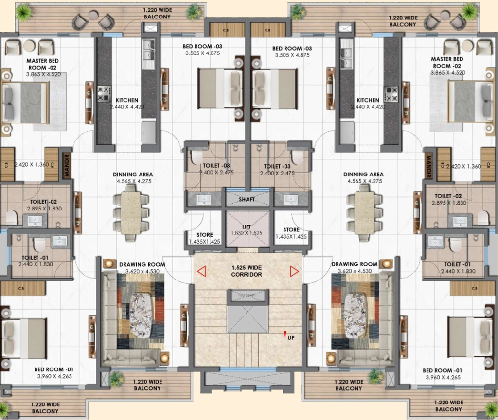Floor Plan of One The Clermont in Mohali, Chandigarh - Image 388283