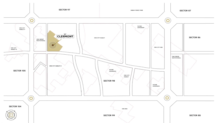 Location of One The Clermont - Image 388281