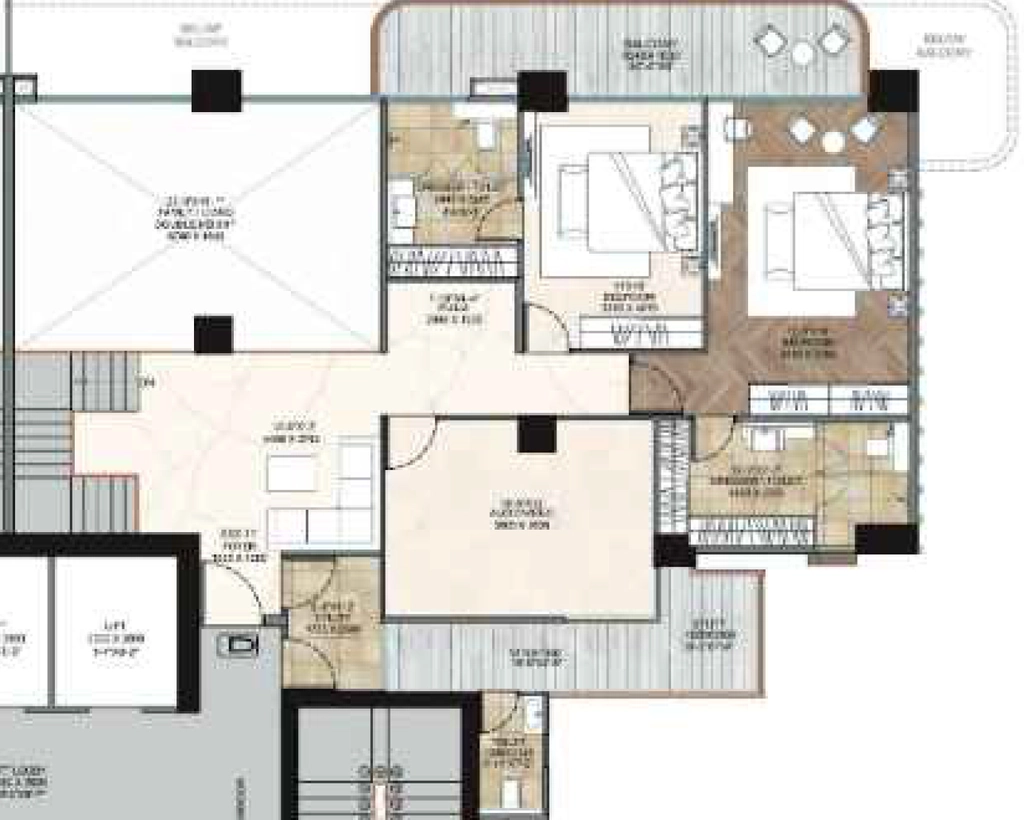 2 BHK  in GB The Pinnacle in Mohali, Chandigarh - Image 911645