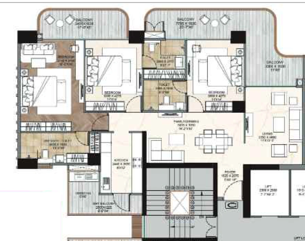 3 BHK Flat in GB The Pinnacle in Mohali, Chandigarh - Image 911646