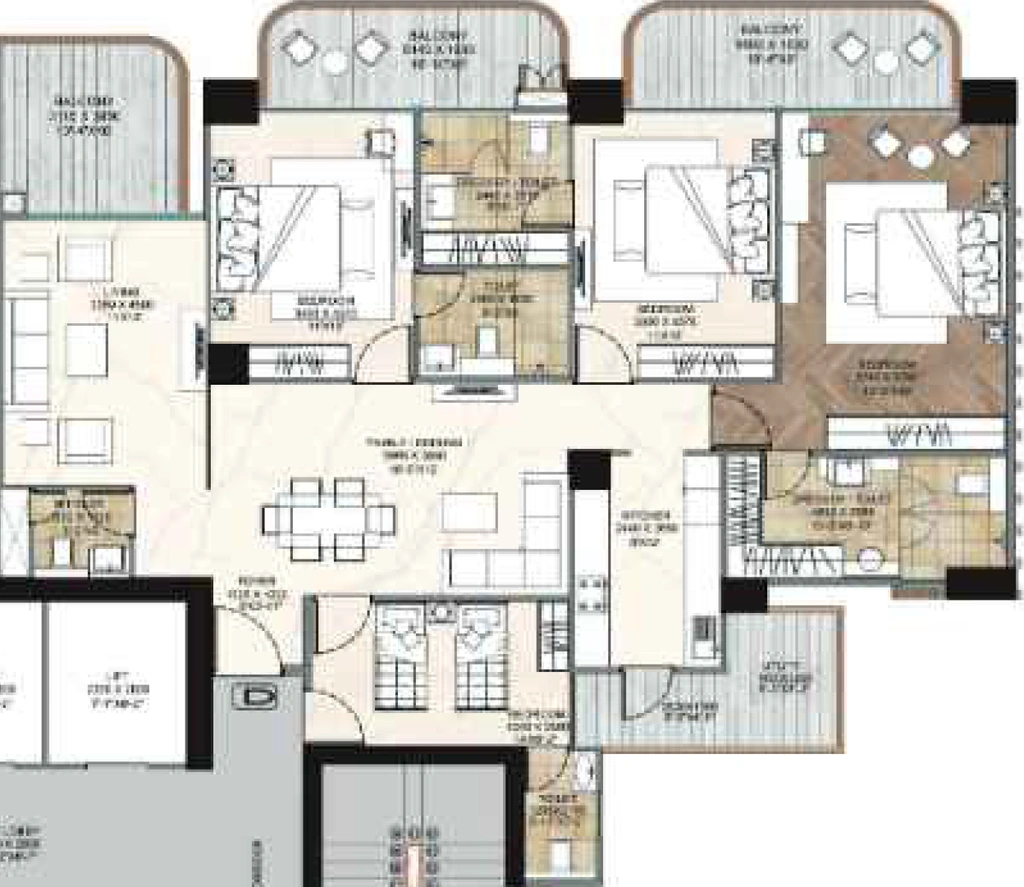 4 BHK Flat in GB The Pinnacle in Mohali, Chandigarh - Image 911650