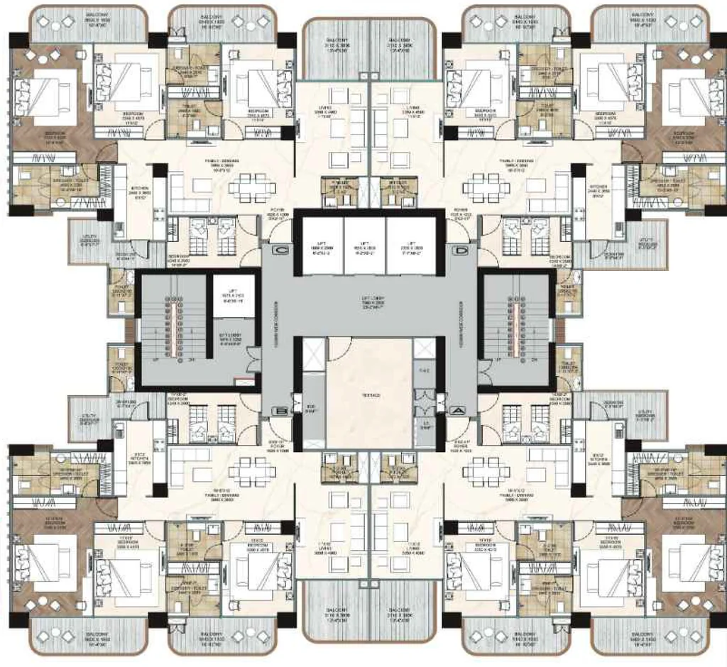 Floor Plan of GB The Pinnacle in Mohali, Chandigarh - Image 388325
