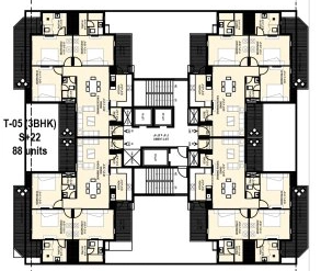 Floor Plan of Turnstone The Medallion in Mohali, Chandigarh - Image 388335