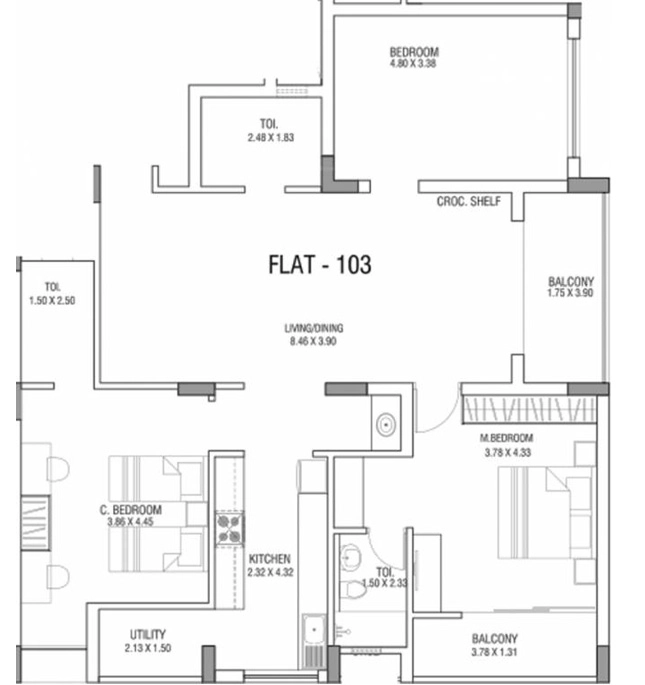 3 BHK Flat in Divine Kalinga in Khandagiri, Bhubaneswar - Image 911884