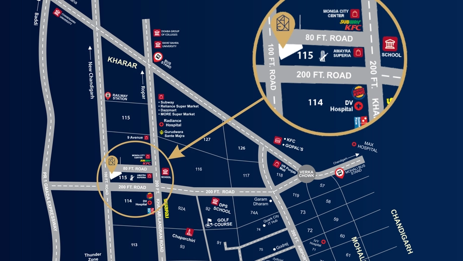 Location of Goyal Golden Avenue - Image 388519