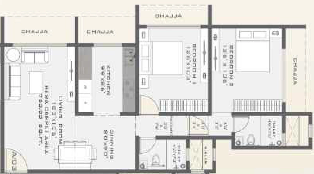 2 BHK Flat in Golden Casa in Santacruz East, Mumbai - Image 911862