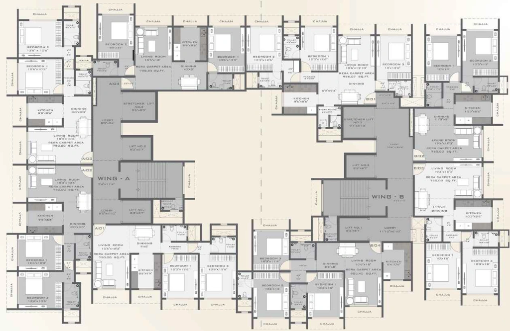 Floor Plan of Golden Casa in Santacruz East, Mumbai - Image 388878