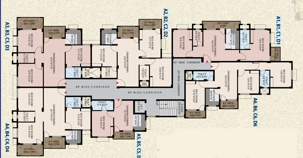 Floor Plan of Aastha Castle in Lingipur, Bhubaneswar - Image 388888