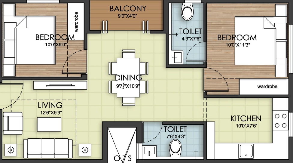 2 BHK Flat in KCS Golden Elephant in Sholinganallur, Chennai - Image 911728