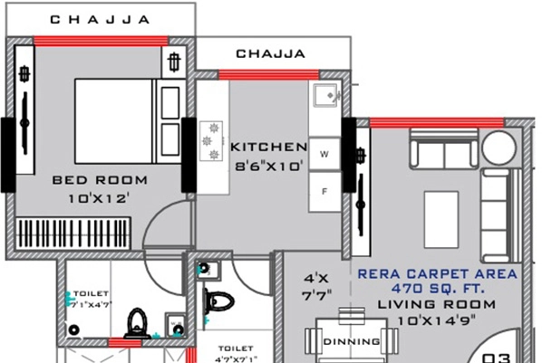 1 BHK Flat in Golden Vista in Santacruz East, Mumbai - Image 911870