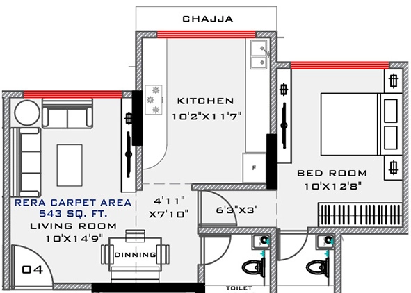 1 BHK Flat in Golden Vista in Santacruz East, Mumbai - Image 911871