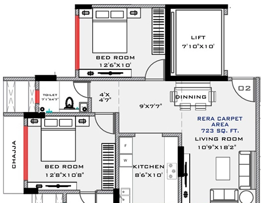 2 BHK Flat in Golden Vista in Santacruz East, Mumbai - Image 911872