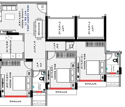 3 BHK Builder Floor in Golden Vista in Santacruz East, Mumbai - Image 911873