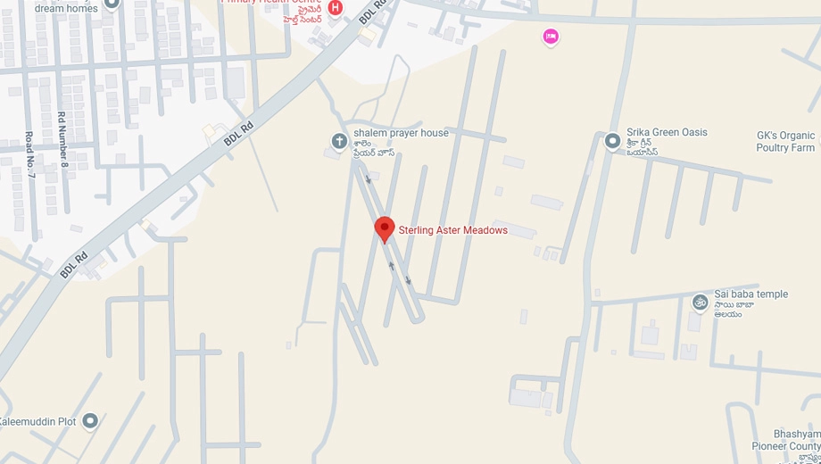 Location of Sterlings Aster Meadows in Bhanur, Hyderabad - Image 388662