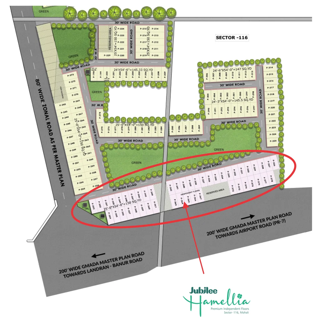 Master Plan of Jubilee Hamellia in Mohali, Chandigarh - Image 388551