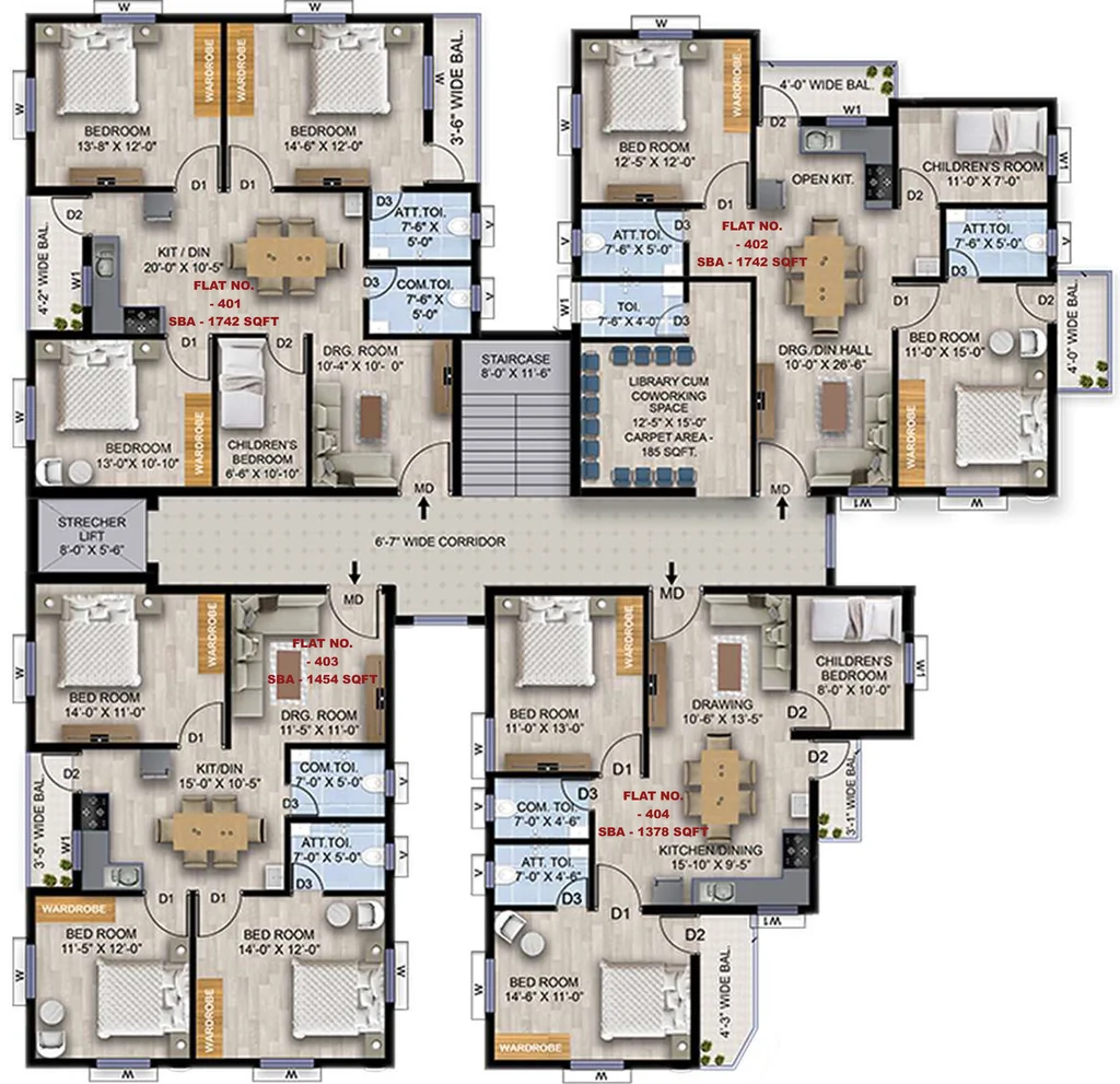 Floor Plan of My Hill Nest in Madanpur, Bhubaneswar - Image 388977