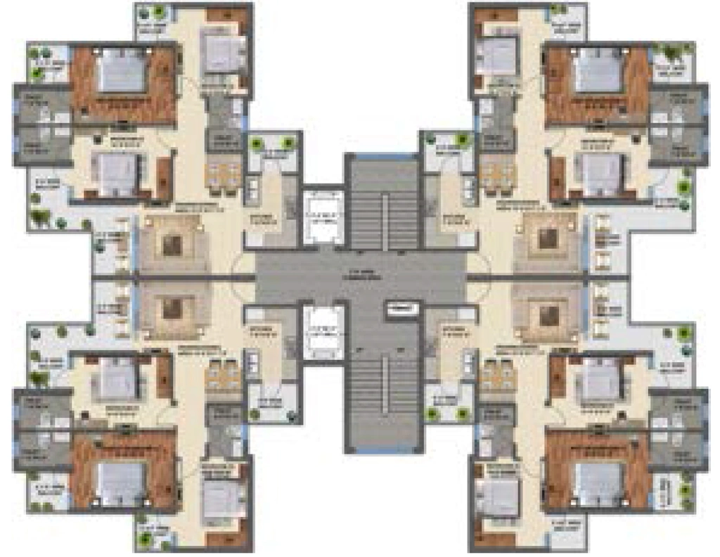 Floor Plan of Khetan Swiss Gardens in Mohali, Chandigarh - Image 388572